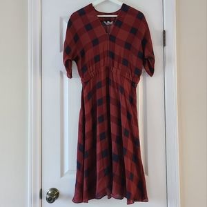 Tucker Plaid Silk The Market Dress